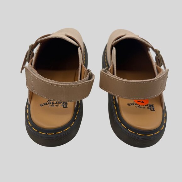 Dr. Martens Unisex Size 11/12 Leather Jorge II Beige Suede Open Back Sandals - Picture 11 of 15